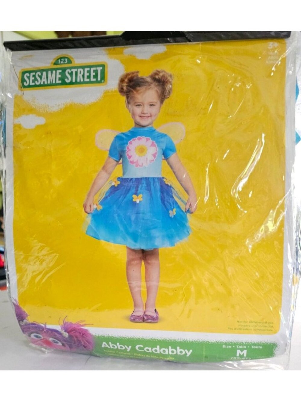 Abby Cadabby Toddler Girl Costume 3T-4T Dress Wings Halloween Sesame Street NEW